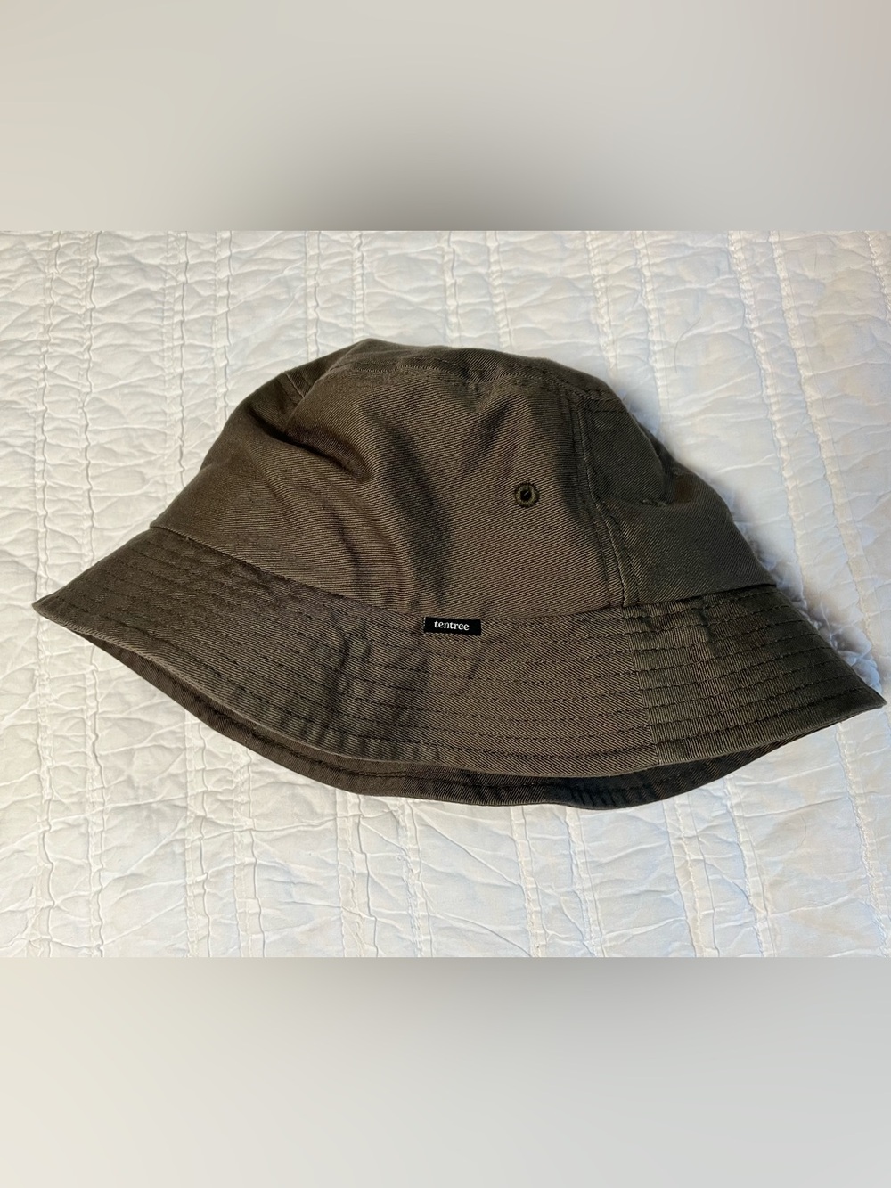 tentree Olive Green Organic Cotton Bucket Hat - One Size